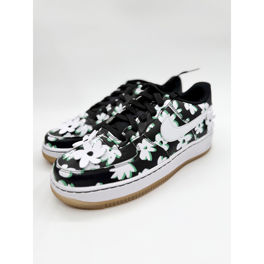 Nike Air Force 1 LV8 1 GS Daisy Black White Spring Green DZ2663-001 Kids 7Y